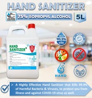 Hand Sanitizer 5L / Liquid Type / 75% Isopropyl Alcohol / Hospital Grade