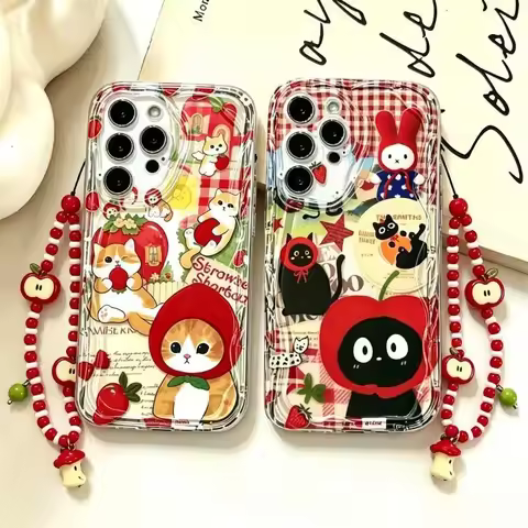 Cat Red Apple Fruit Chain CaseFor Honor 400 Pro 600 Lite 200 MAGIC 7 90X6D X8D X5C X9D X7D X8C X9B X