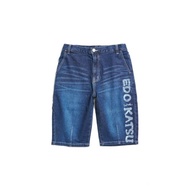 江戶勝 日系 男裝 貓鬚英文牛仔短褲(石洗綠) #褲子#牛仔褲