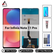 6.95 "Original สำหรับ Infinix Note 11 Pro X697จอแสดงผล LCD Touch Screen DIgitizer Assembly คุณภาพสูง