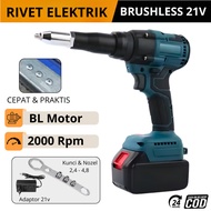 20V Brushless Electric Rivet Gun Automatic Cordless Rivet Pliers 2.4-4.8 Aluminum Rivet Pliers