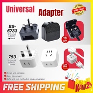 3 Pin Conversion Plug Adapter 250v Plug Converter 2.5a / Universal Adapter 2 Pin To 3 Pin Plug / 10a