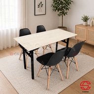 Cassa Piazza Eames Folding Dining Table Set 1+4 | 120x60cm Foldable Dining Table with 4 Eames Chairs