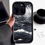 Case For Samsung Galaxy A52 A52s A53 A54 A32 4g 5g A23 A33 A13 A34 A14 S23 S22 Ultra S20 FE S21 S24 Plus Black Sea Wave Water Soft Silicone Phone Case Full Cover Camera Protection Cases Shockproof Back Cover