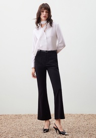 กางเกงขายาวสำหรับผู้หญิง Flare Shape - black