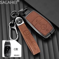 Aluminum Alloy Car Remote Key Case Cover Shell Fob For Mercedes Benz A C E S Class W203 W204 W212 W213 W176 Keychain Accessories