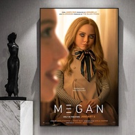 ภาพยนตร์สยองขวัญนิยายวิทยาศาสตร์โปสเตอร์ภาพยนตร์ M3GAN ผ้าใบวาดภาพสำหรับห้องนั่งเล่นศิลปะบนผนังภาพตก