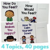 How Do You Feel Emotions QUIET BOOK (40 sheets or pages with 4 Topics) (brand new)