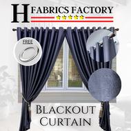Y6 100% Blackout Curtain!! Langsir Bercorak, Kain Tebal, Curtain Blackout UV Protection RING Curtain Window