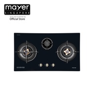 Mayer 76cm 3 Burner Glass Gas Hob MMGH7731HI - LPG / PUB