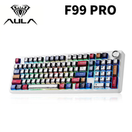 AULA F99 Pro Mechanical Keyboard, Wireless Gaming Keyboard, Bluetooth Hot Swappable Custom Cream Com