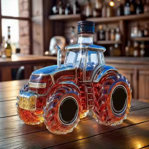 Whiskey Bottle 300ml Tractor Shape Alcohol Dispenser Vodka Whiskey Bottle Dispenser for Bourbon Drin