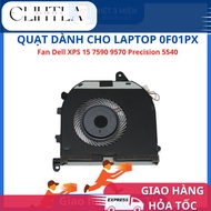 FAN Dell XPS 15 7590 9570 Precision 5540 0F01PX F01PX laptop cooling FAN - 98% disassembled