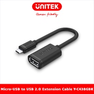 UNITEK Y-C438GBK Micro-USB to USB 2.0 (F) Cable