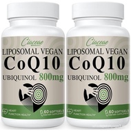 Liposomal CoQ10 800mg Ubiquinol Softgel, Max Absorption Ubiquinol Coenzyme Q10, Ubiquinol CoQ10 Supp