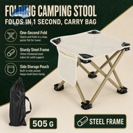 Portable Folding Stool Oxford Cloth Seat Carbon Steel Frame Compact Outdoor Camping Fishing Chair 28