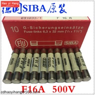 SIBA F1A F1.6A 2A3.15A F4 F5A F6.3A 500V F16A fuse 189020 available in stock