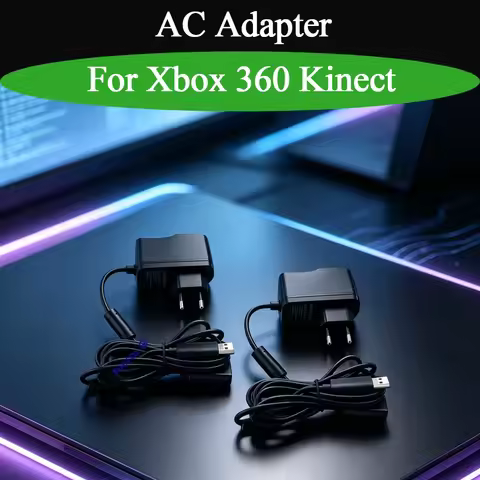 New AC 100V-240V Power Supply For Xbox 360 Kinect EU/US/UK Plug AC Adapter with USB Charging Cable F