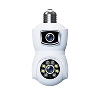 กล้องวงจรปิดหลอดเลนส์คู่ Wifi ภาพสี Ptz กล้องถ่ายรูปกลางคืน Ip 360ติดตามนิรภัย Ip 360