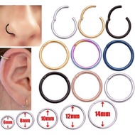 Surgical Steel Hinge Segment Nose Ring Septum Clicker Ear Helix Tragus Hoop Ring