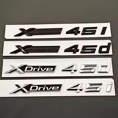 3D ABS Car Logo XDrive 45i 45d Emblem for X1 X2 X3 X4 X5 X6 X7 E70 E71 F15 F16 Rear Trunk Badge Fend