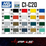 Mr Hobby C1 - C20 Mr Color White Black Red Yellow Blue Green Brown Silver Gold Copper Light Gull Oli