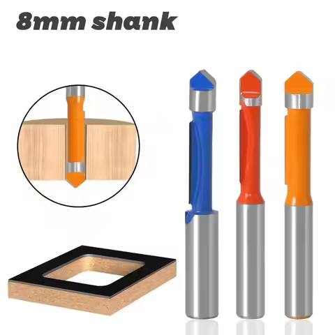 1PC 8MM Shank Milling Cutter Wood Carving 1-1/4" X 1/2" Diameter Panel Pilot Trim Router Bit Milling