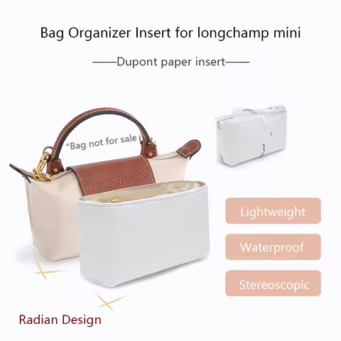Bag Organizer Insert For Longchamp Mini Dupont Paper Bag Insert Storage Lightweight Bag Support Wate
