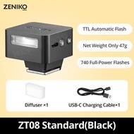 ZENIKO ZT08 Mini On-Camera TTL Flasn For Sony Nikon Fuji Olympus Canon R50 Ricoh GR3