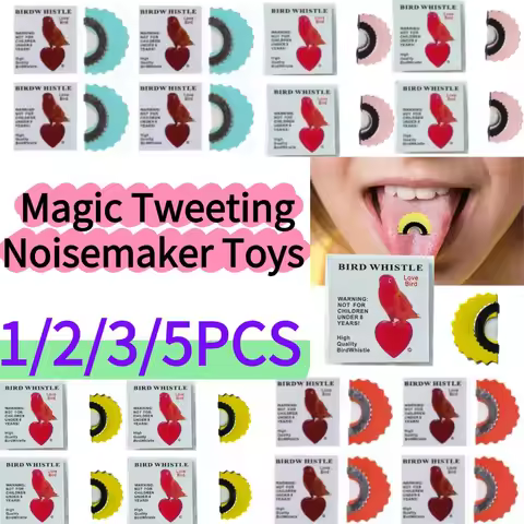 1/2/3/4/5PCS Professional Magic Birdcall Whistle, Novelty Mouthpiece Sound Effect Tool for Imitating