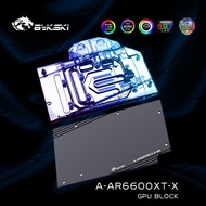 Bykski A-AR6600XT-X,GPU Water Block For ASRock AMD Radeon RX 6600XT Challenger ITX 8GB Graphics Card Radiator,VGA Cooler 12V/5V