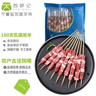西鲜记宁夏盐池滩羊 原切羔羊肉串240g 附调料 180羔羊  BBQ烤肉食材