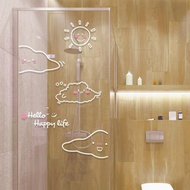 Cloud Wall Stickers Creative Ins Cute Pattern Glass Door Window Selfie Mirror Sticker Shop Bathroom Decoration Sticker