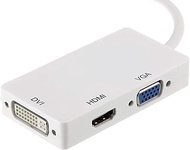 3 in 1 Mini Display Port Converter Mini Displayport to HDMI DVI VGA Adapter for Mac MacBook Air Thunderbolt DP to HDMI Compatible with DP V1.1 Version