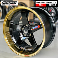 ล้อแม็กขอบ 18x9.5 ET+12, 18x10.5 ET+15 5H114.3 CB73.1🚗🛻 ยี่ห้อ Cosmis รุ่น RS3(9949) สีดำ+ขอบไดร์ทอง⚫️🟡🔥(ราคาต่อ1วง)🔥(ขายยกชุด4วง) 🌈NEW2022🌈