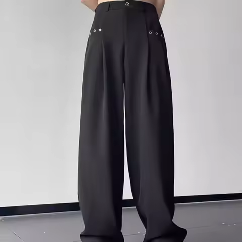 Cooling Male Suit Trousers Pleated Ice Silk Plus Big Size Men's Summer Pants Dress Chinese Homme Clo