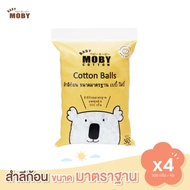 Baby Moby สำลีก้อน ขนาดมาตรฐาน 300 กรัม (ชุด 4 ห่อ) สำลีก้อน สำลีเด็ก