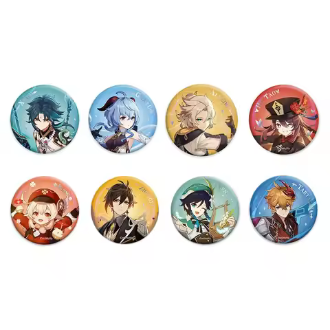 Sunsyea Genshin Impact Official Merch miHoYo Original Authentic Theme Series Badge Zhongli Xiao Klee