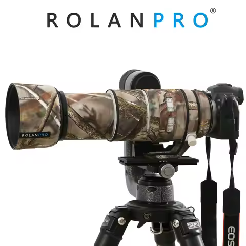 ROLANPRO Waterproof Lens Coat For Canon RF 100-500mm F/4.5-7.1 L IS USM Camouflage Rain Cover Lens P