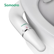 SAMODRA Ultra-Slim Bidet Attachment Non-Electric Dual Nozzle (Frontal &amp; Rear Wash) Adjustable Water Pressure Fresh Water Bidet Toilet Seat Attachment with Brass Inlet