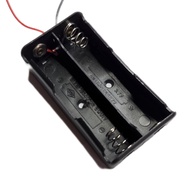 2 slot 18650 Size Battery Holder with Red Black Wire