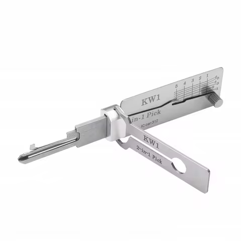 Stainless Steel 2in1 Lock Decoder Pick Tool KW1 KW5 SC1 SC4 SS001 SS002 Pro Locksmith Maintenance To