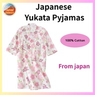 Japanese yukata pyjamas, relaxx wear,100% cotton,three-quarter sleeves,Ladies,woman.Direct from japa
