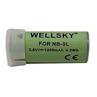 WELLSKY NB-9L Replacement Battery, 1200 mAh, Rechargeable with Original Charger, Display Remaining Power, Works Like the Original Product, Canon IXY 50S, IXY 51S, IXY 1, IXY 3, PowerShot N2