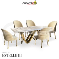 ชุดโต๊ะอาหาร 6ที่นั่ง 200cm. (Diamond Luxury Series) รุ่น TTB-LUX-DM ESTELLE-III  [TB Collection]
