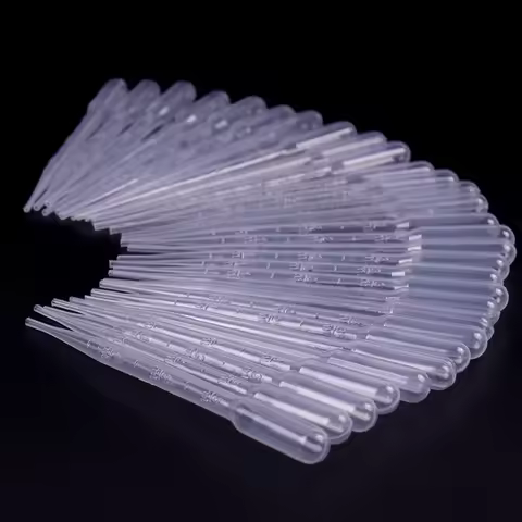 50pcs Graduated Pipettes Dropper Clear Disposable Sterile Transfer Pipettes Experiment Supplies Esse