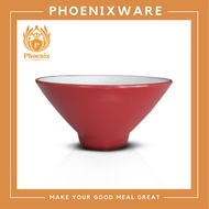 V-Shaped Bowl Size 6-7-8 Inches Two-Tone (White-Red) Melamine Phoenix AB210806R-W AB210807R-W AB2108