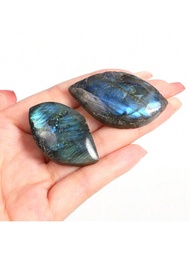 1顆天然藍寶石葉形珠子,可用於製作吊墜項鍊,令人驚艷的靈性療癒水晶石英藍月石