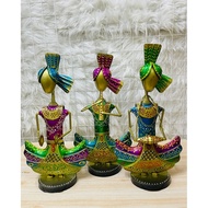 PM83 - Handpainted Wrought Iron Musician Table Decor - Set of 3