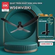 [Miễn Phí Lắp Đặt] Quạt trần Nhật KDK 4 cánh màu Đen W56WV(BK) - Bảo Hành Chính Hãng KDK